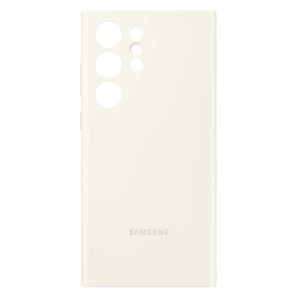 Чехол-накладка Samsung Silicone Case для Galaxy S23 Ultra, силикон, бежевый хлопок— фото №0