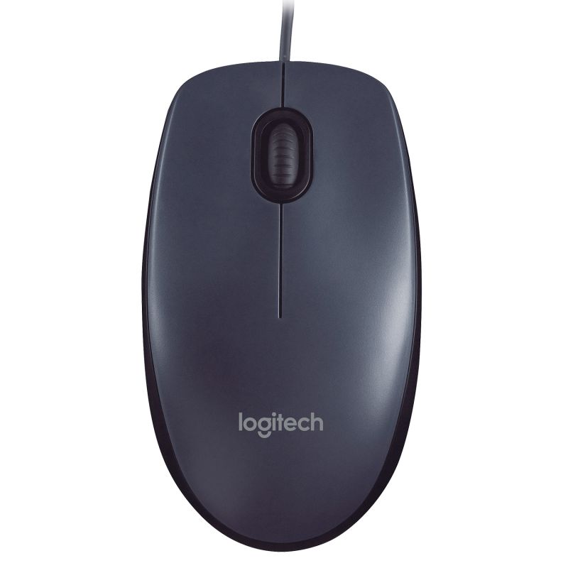 Мышь Logitech M90, черный+серый
