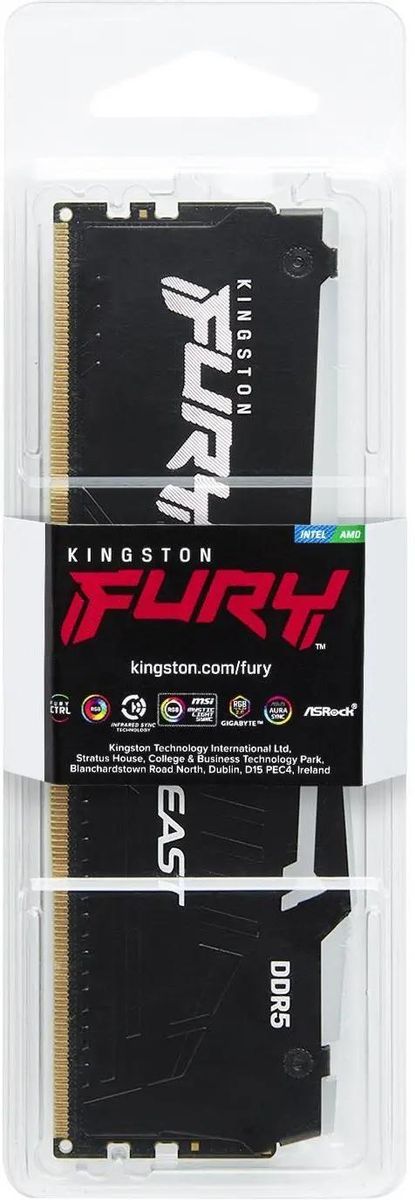 Модуль памяти Kingston FURY Beast Black RGB DDR5 32GB— фото №2
