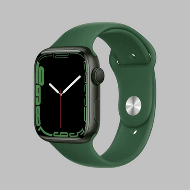 Apple Watch Series 7 GPS 45mm (корпус - зеленый, спортивный ремешок цвета зеленый клевер, IP67/WR50)