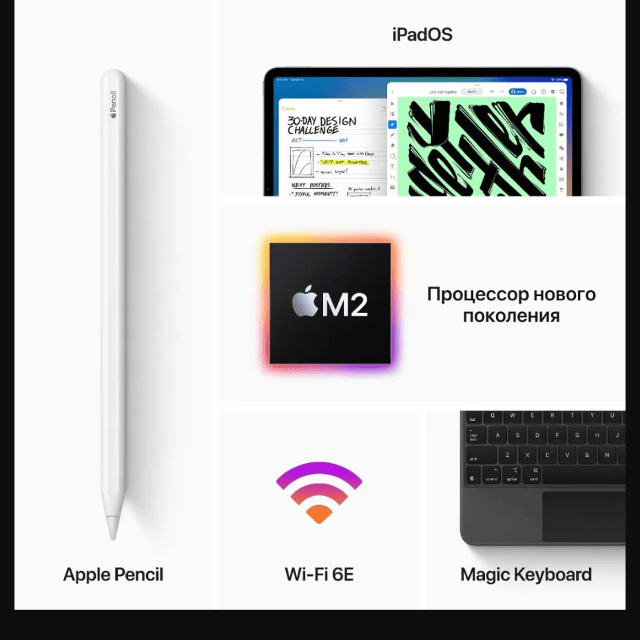 2022 Apple iPad Pro 12.9″ (1024GB, Wi-Fi + Cellular, серебристый)— фото №6