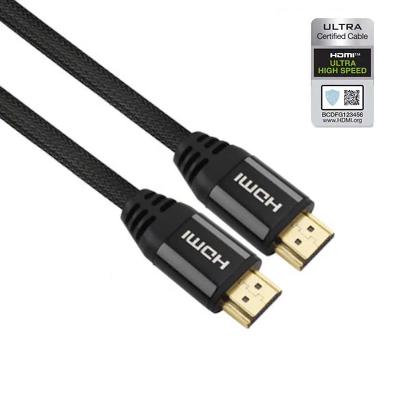 Кабель Mobiledata HDMI-HDMI V.2.1 8К, HDR в нейлоновой оплетке, 2.0 м HDMI / HDMI, 2м, черный— фото №2