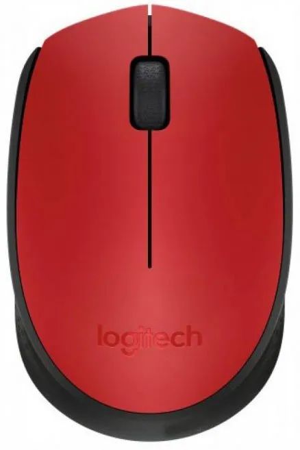 Мышь Logitech M171, беспроводная, красный
