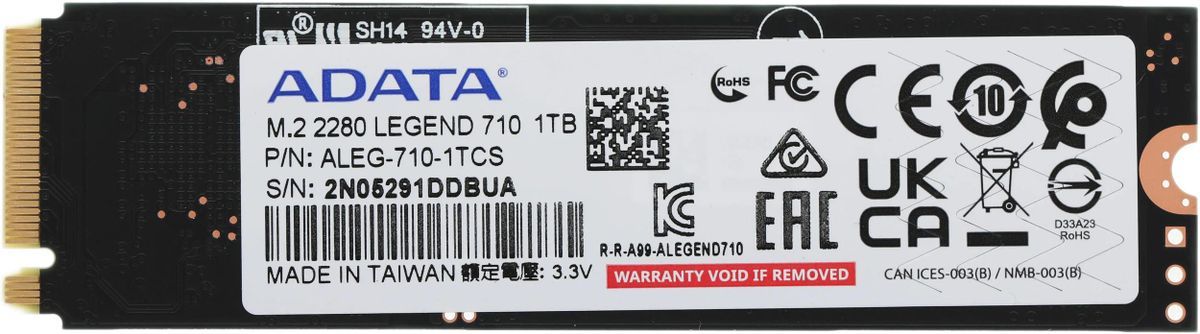 SSD Накопитель A-DATA Legend 710 1024GB— фото №1