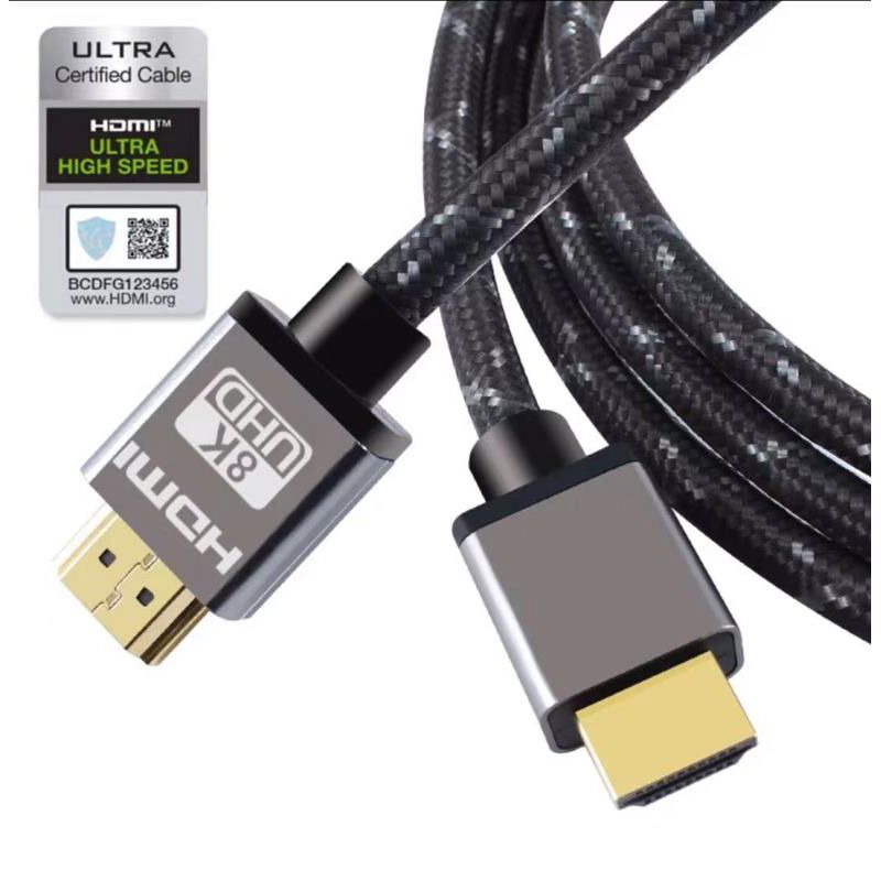Кабель Mobiledata HDMI-HDMI V.2.1 8К, HDR в нейлоновой оплетке, 1 м HDMI / HDMI, 1м, серый— фото №4
