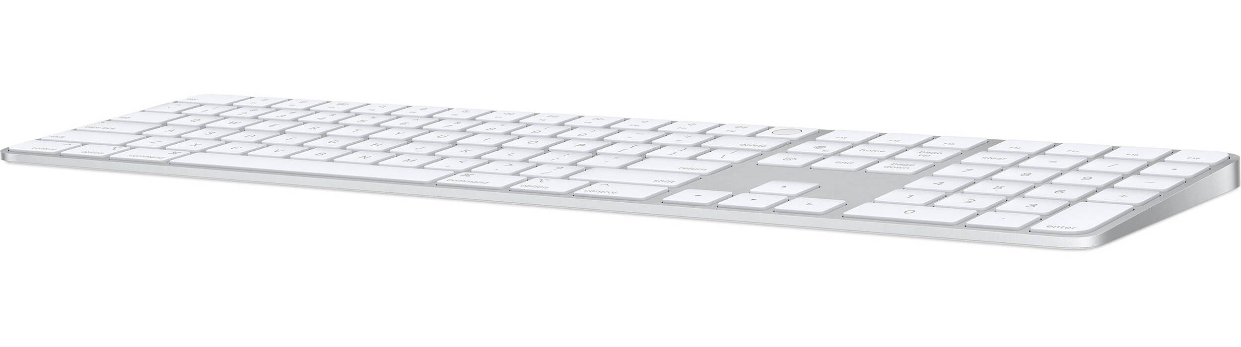 Клавиатура Apple Magic Keyboard с Touch ID и цифровой панелью, серебристый+белый— фото №1