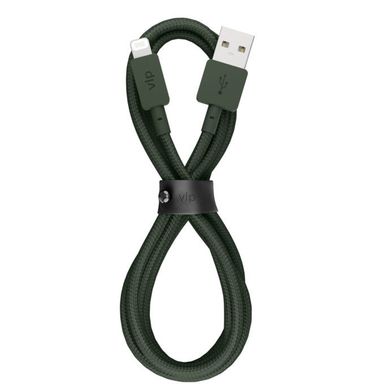 Кабель VLP Nylon Cable USB / Lightning, 1,2м, темно-зеленый