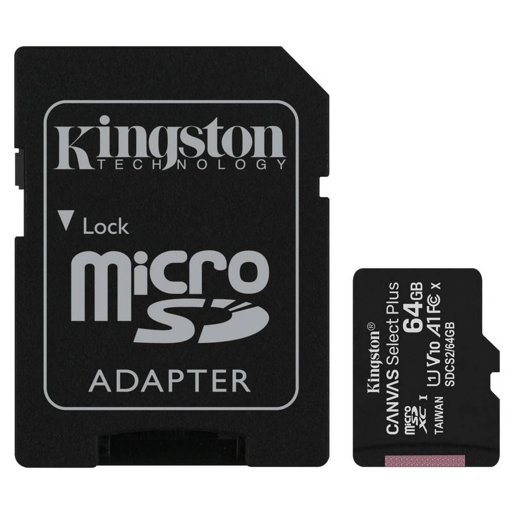 Карта памяти microSDXC Kingston Canvas Select Plus, 64GB