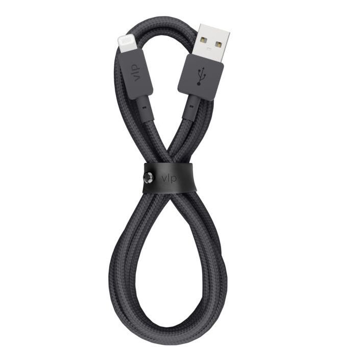 Кабель VLP Nylon Cable USB / Lightning, 1,2м, черный— фото №0
