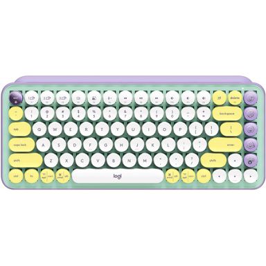 Клавиатура Logitech POP Keys Wireless, мятный+сиреневый