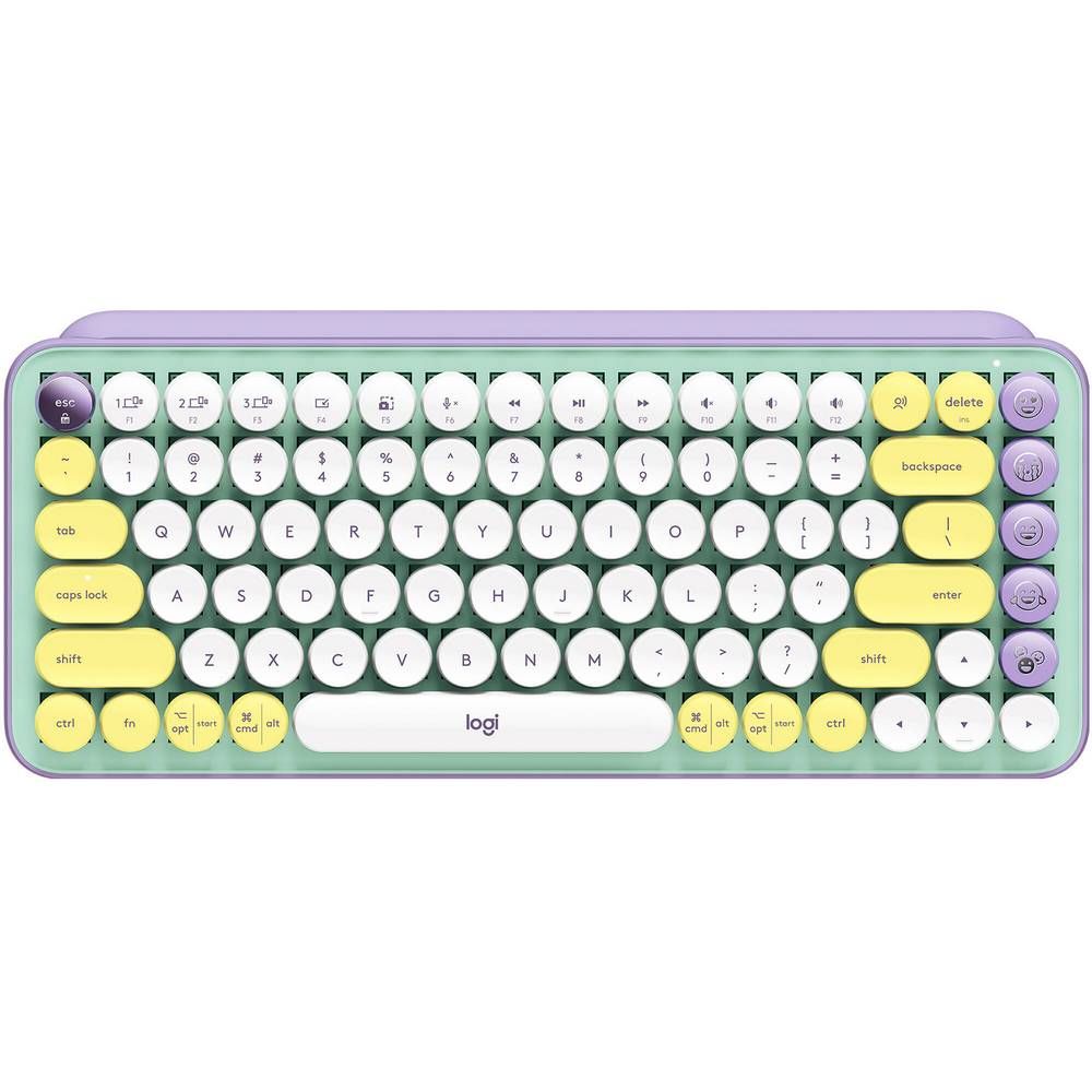 Клавиатура Logitech POP Keys Wireless, мятный+сиреневый— фото №0