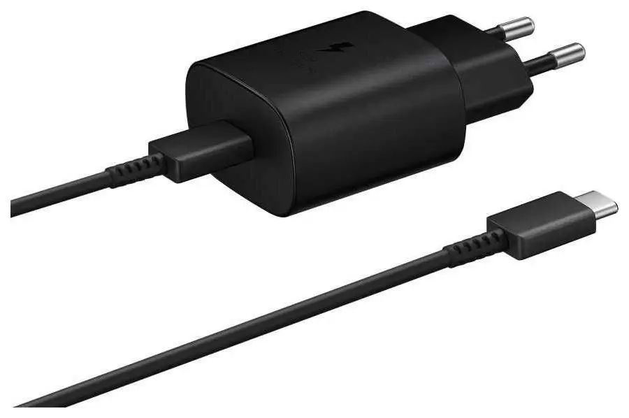 Зарядное устройство сетевое Samsung EP-TA800X, кабель USB Type-C, Power Delivery, 25Вт, черный— фото №0