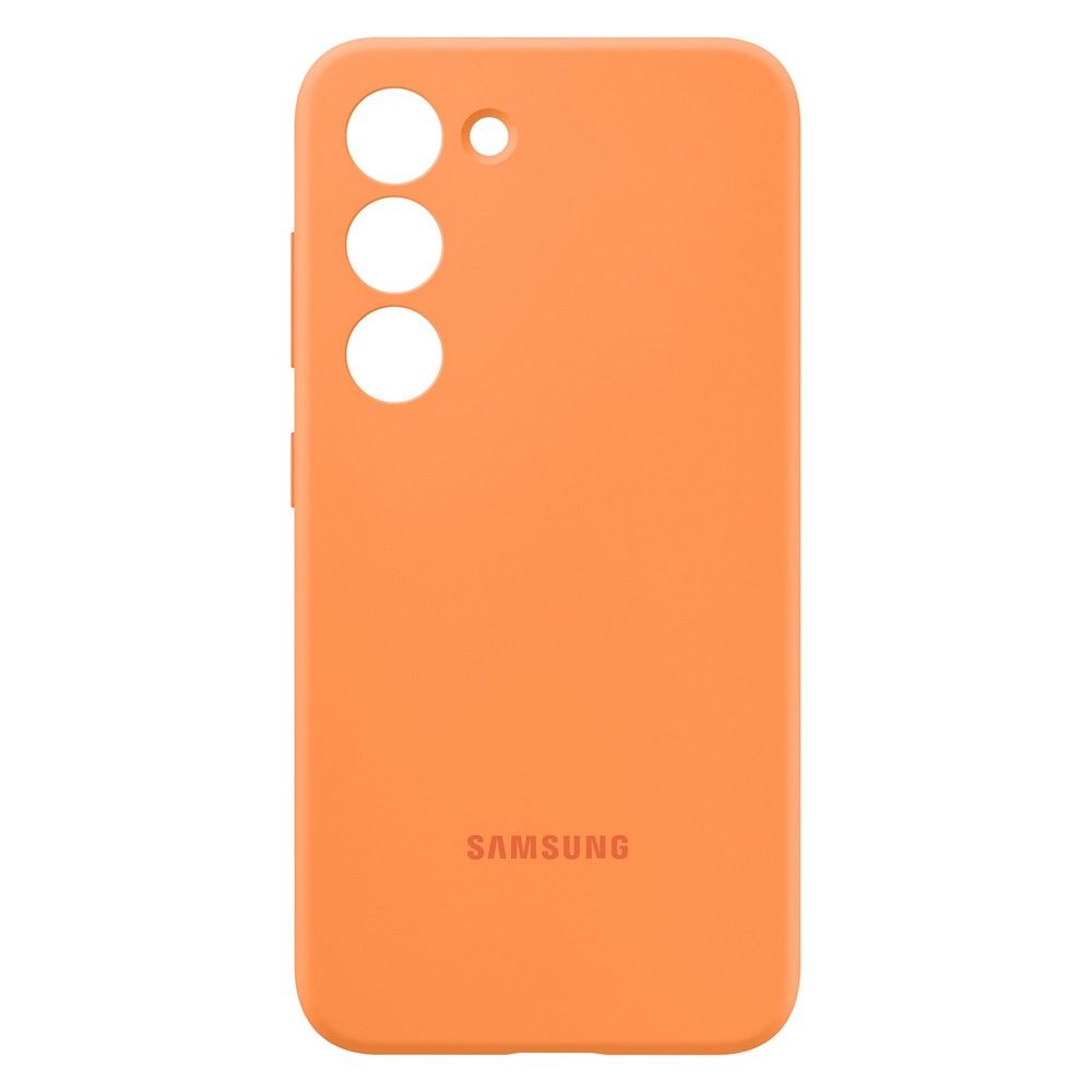 Чехол-накладка Samsung Silicone Case для Galaxy S23, силикон, оранжевый— фото №0