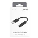 Переходник PERO AD09 USB-C / jack 3.5mm, черный— фото №1