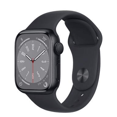 Apple Watch Series 8 GPS 41mm (корпус - темная ночь, спортивный ремешок цвета тёмная ночь, IP6X)