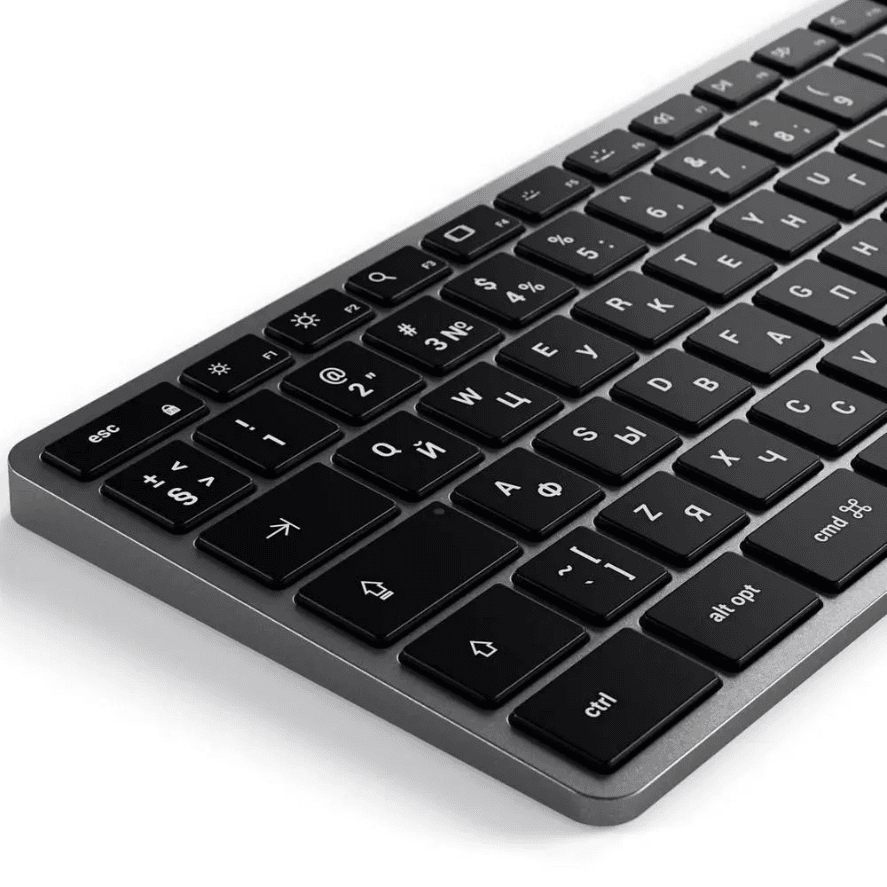 Клавиатура Satechi Slim X3 Bluetooth Backlit Keyboard, серый космос— фото №2