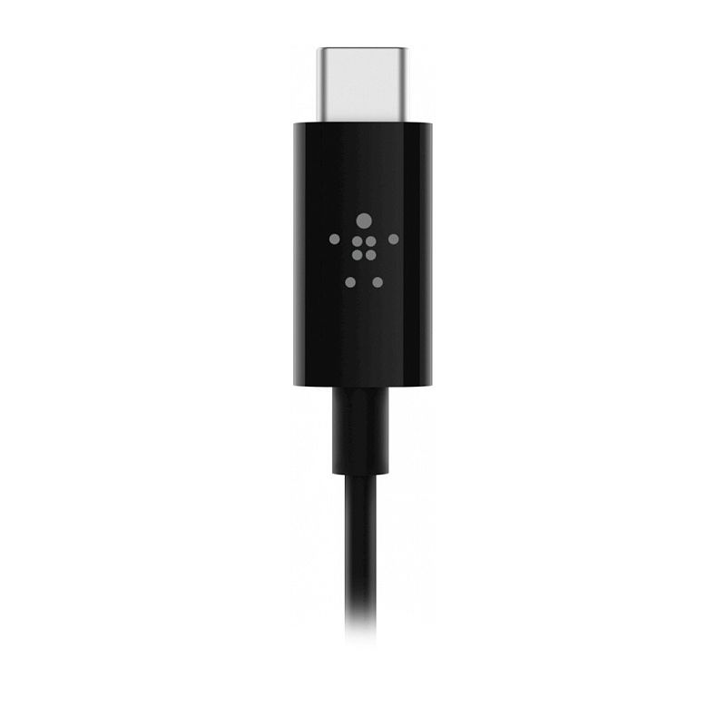 Кабель Belkin mini-jack 3.5 mm / USB-C, 1,6м, черный— фото №3