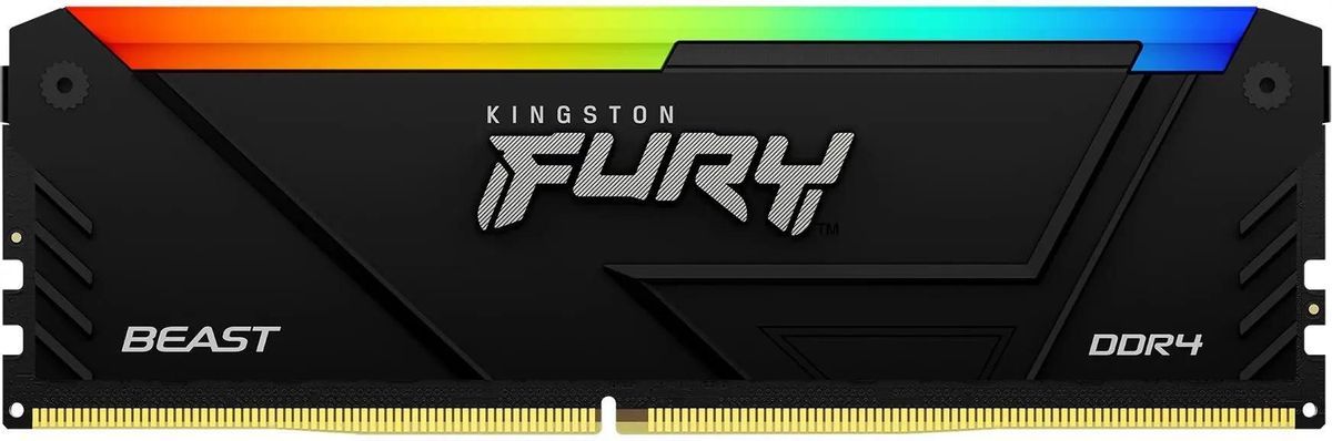 Модуль памяти Kingston FURY Beast Black RGB DDR4 16GB— фото №0