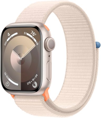 Apple Watch Series 9  (корпус - сияющая звезда, 45mm ремешок Sport Loop сияющая звезда)