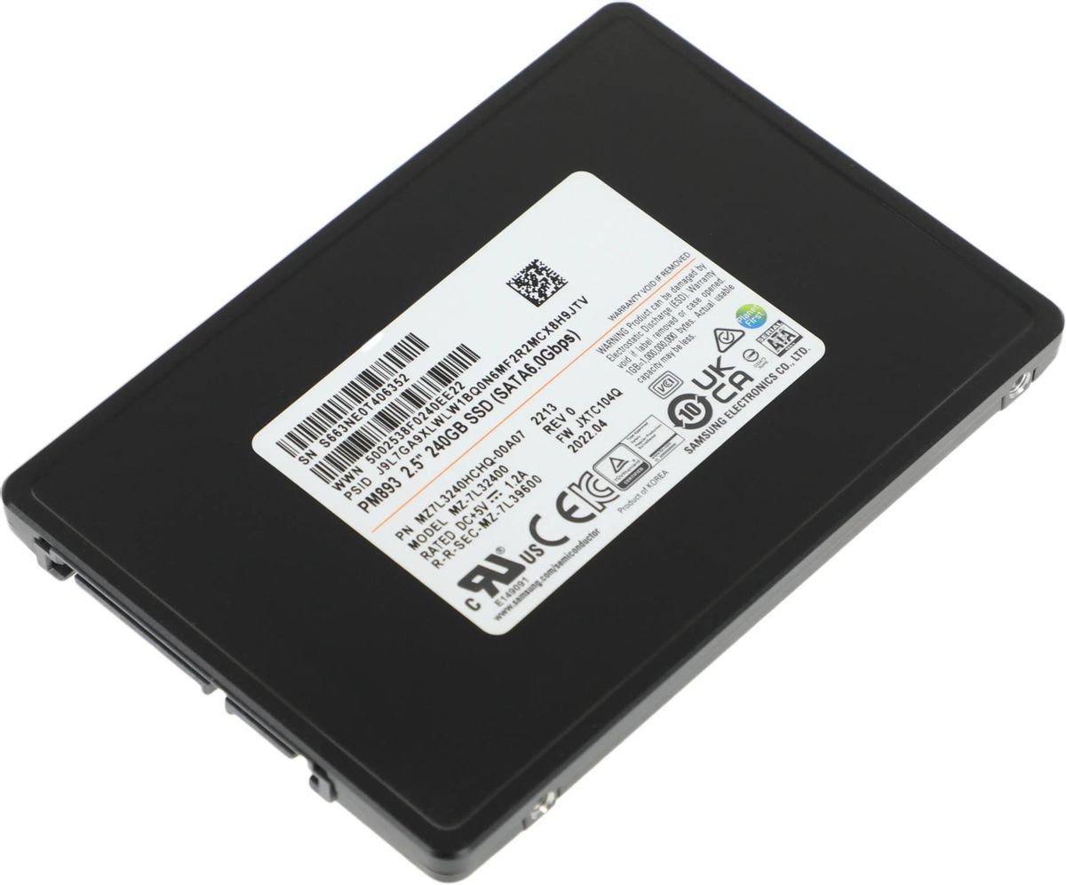 SSD Накопитель 240GB Samsung PM893 SATA 3— фото №1