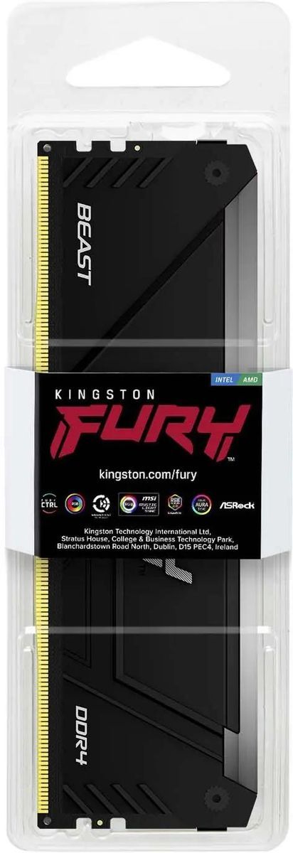 Модуль памяти Kingston FURY Beast Black RGB DDR4 16GB— фото №2