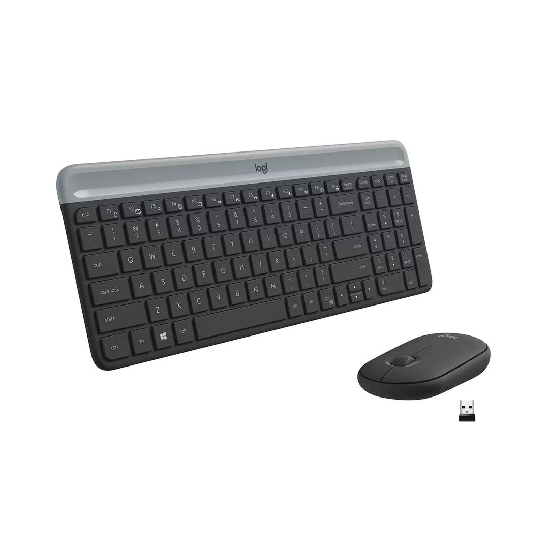 Клавиатура и мышь Logitech MK470 Slim Wireless, серый— фото №0