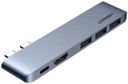 Адаптер мультипортовый UGreen CM251 5 в 1, серый— фото №0