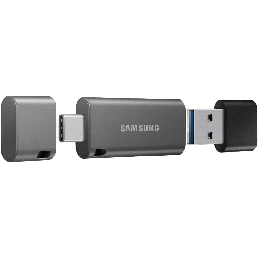 Флеш-накопитель Samsung DUO plus, 64GB, серый— фото №0