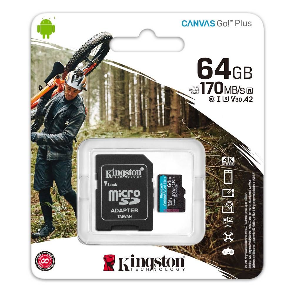 Карта памяти microSDXC Kingston Canvas Go Plus, 64GB— фото №2