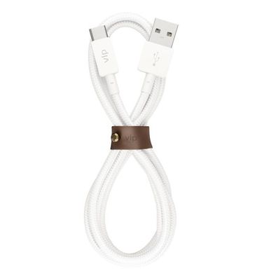 Кабель VLP Nylon Cable USB / USB-C, 1,2м, белый