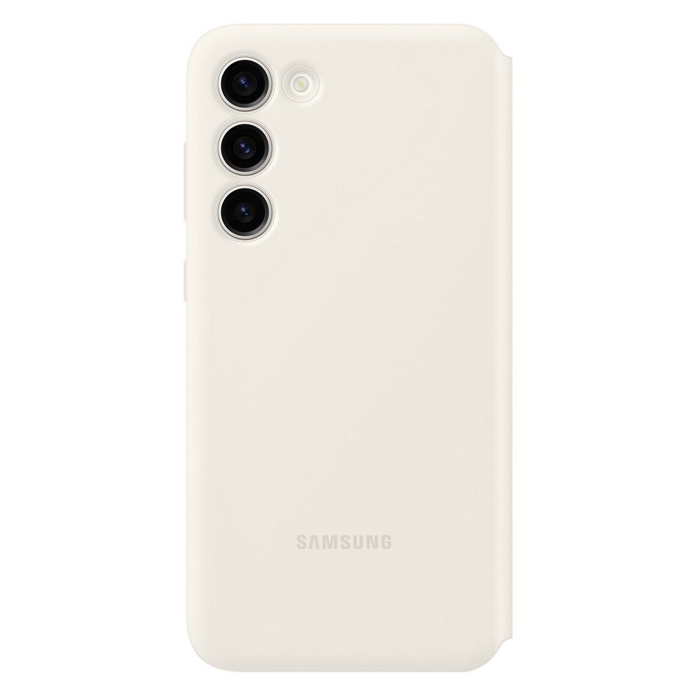 Чехол-книжка Samsung Smart View Wallet Case для Galaxy S23+, поликарбонат, кремовый— фото №1
