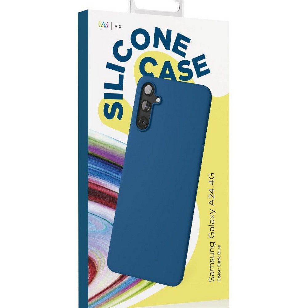 Чехол-накладка VLP Silicone Case для Galaxy A24, силикон, темно-синий— фото №2