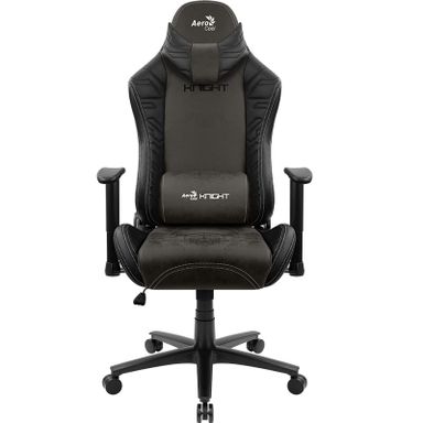 Кресло игровое Aerocool KNIGHT Iron Black, тёмно-серый+черный
