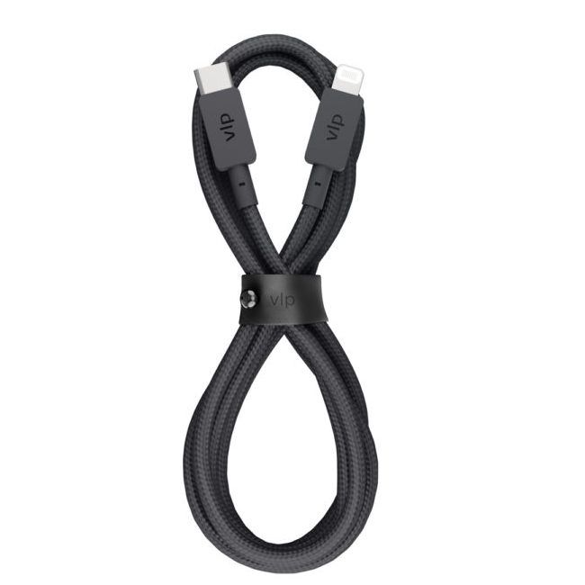 Кабель VLP Nylon Cable USB-C / Lightning, 1,2м, черный— фото №0