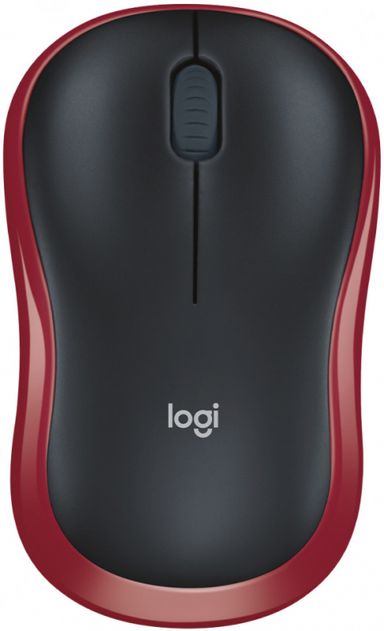 Мышь Logitech M185, беспроводная, красный