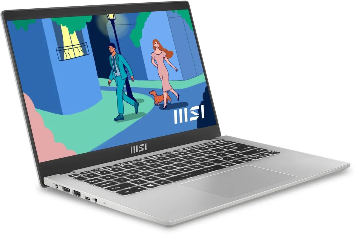 Ноутбук MSI Modern 14 C12MО-688RU 14″/Core i7/16/SSD 512/Iris Xe Graphics/Windows 11 Pro 64-bit/серебристый— фото №1