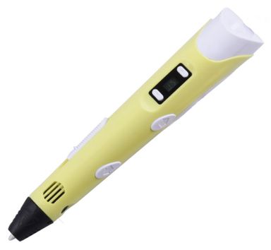3D ручка Cactus CS-3D-PEN-A-BL PLA ABS LCD, желтый