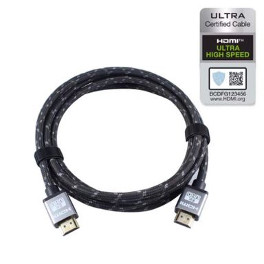 Кабель Mobiledata HDMI-HDMI V.2.1 8К, HDR в нейлоновой оплетке, 3 м HDMI / HDMI, 3м, серый