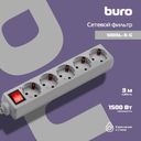 Сетевой фильтр Buro 500SL-3-G, серый— фото №4