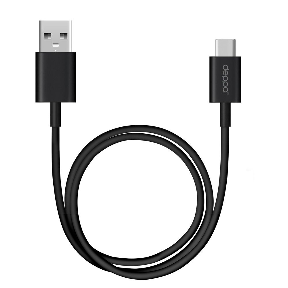 Кабель Deppa USB A 3.0 - USB C Plug USB 3.0 / USB-C, 1,2м, черный— фото №0