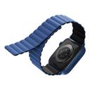 Ремешок Uniq Revix для Apple Watch 45/49mm, Силикон, синий/черный— фото №0