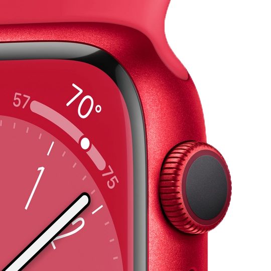 Apple Watch Series 8 GPS 45mm (корпус - (PRODUCT)RED, спортивный ремешок (PRODUCT)RED, IP6X)— фото №2