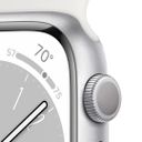 Apple Watch Series 8 GPS 41mm (корпус - серебристый, спортивный ремешок белого цвета, IP6X)— фото №2