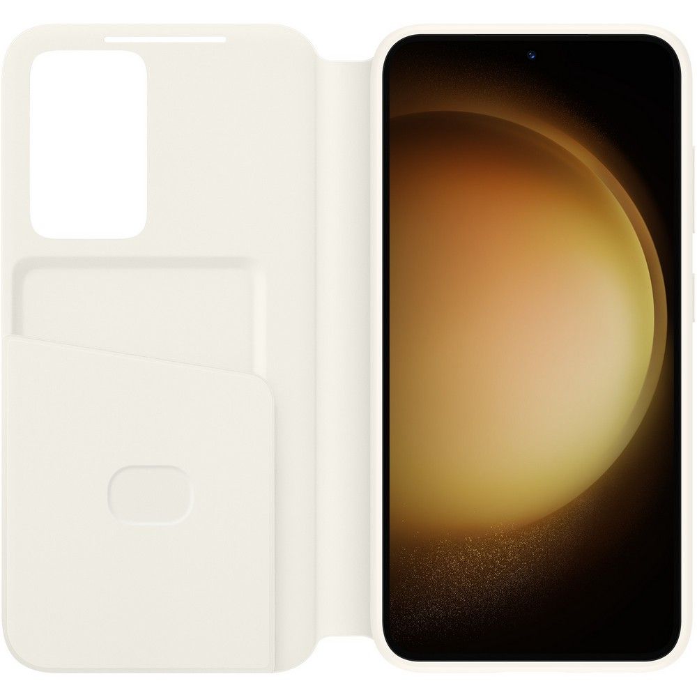 Чехол-книжка Samsung Smart View Wallet Case для Galaxy S23, поликарбонат, кремовый— фото №2