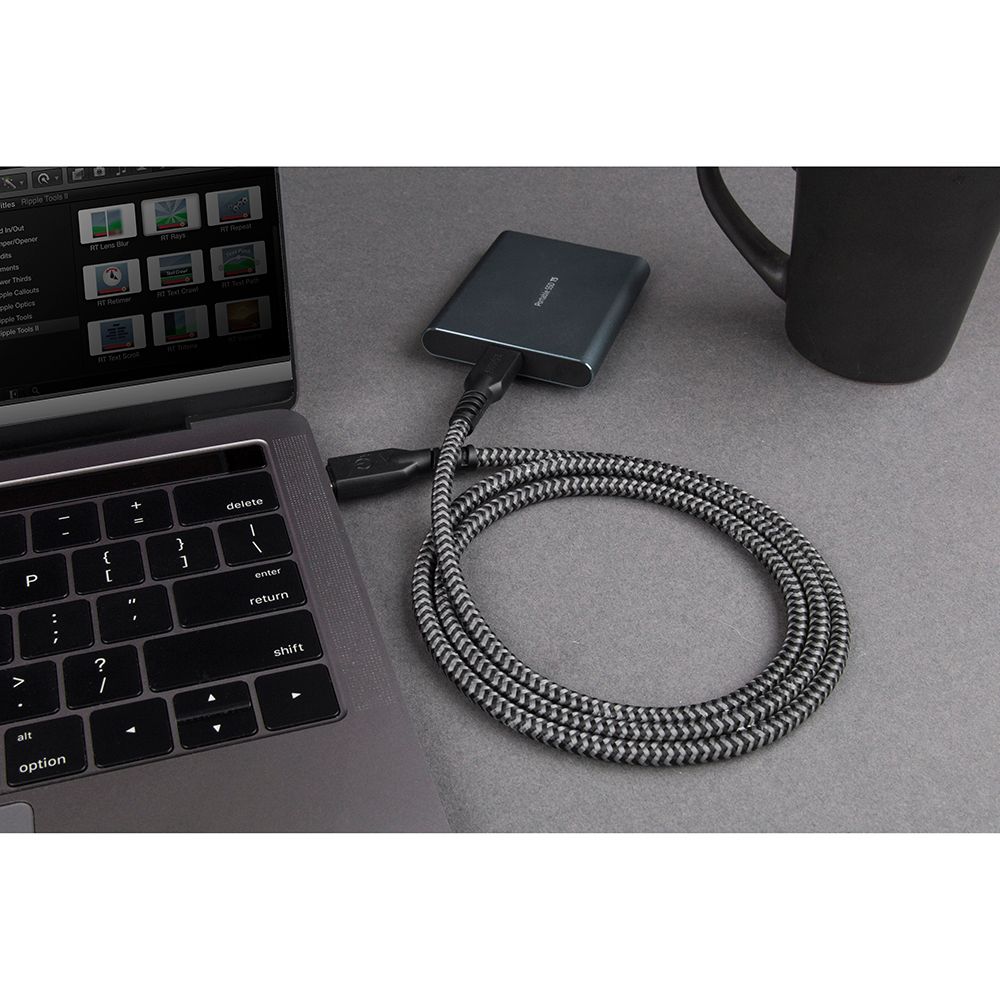Кабель EnergEA USB-C / USB-C, 5A, Вт  1,5м, черный— фото №2
