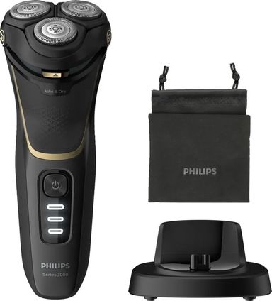 Электробритва Philips Series 3000 черный+золотой