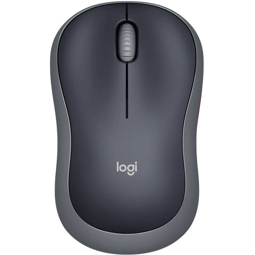 Мышь Logitech M185, беспроводная, черный+серый
