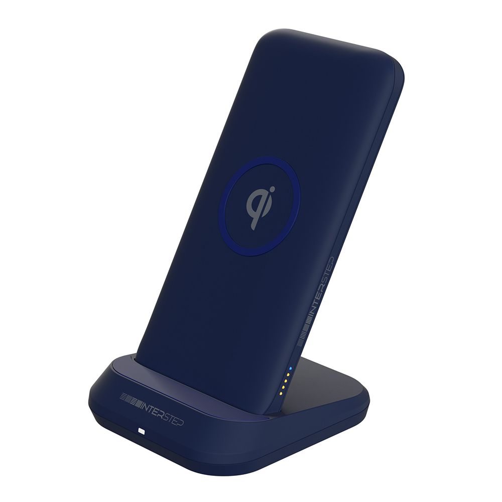Внешний аккумулятор InterStep 10DQi Wireless 10000 мАч, синий— фото №0