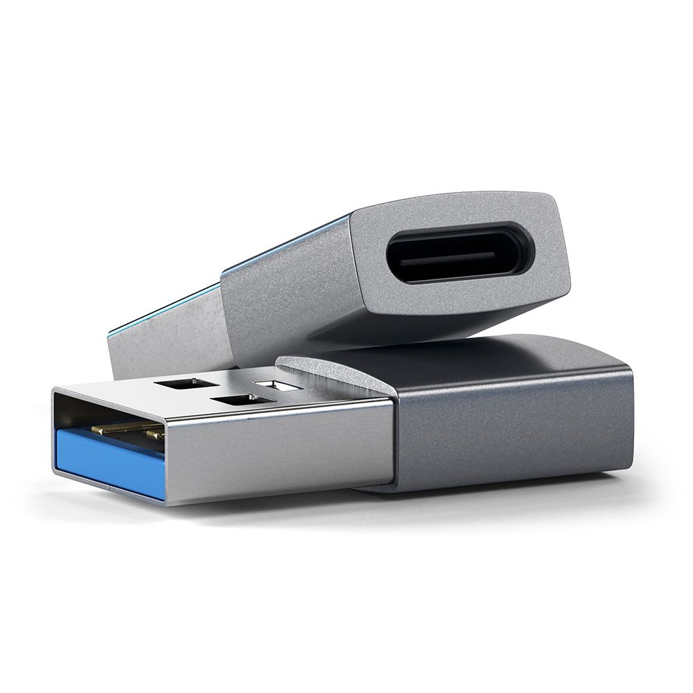 Адаптер Satechi USB Type-A to Type-C Adapter USB / USB-C, серый космос— фото №2