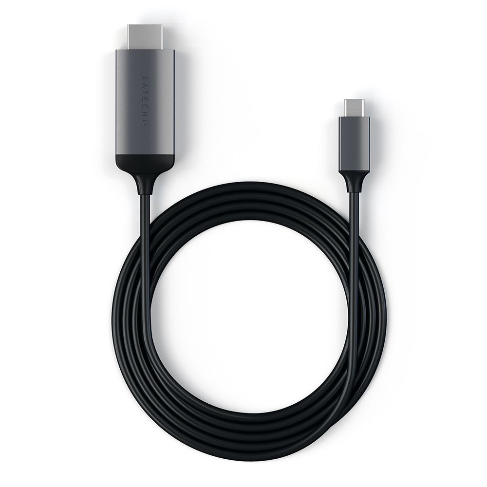 Кабель Satechi USB Type-C - HDMI 4K USB-C / HDMI, 1,8м, серый космос— фото №0